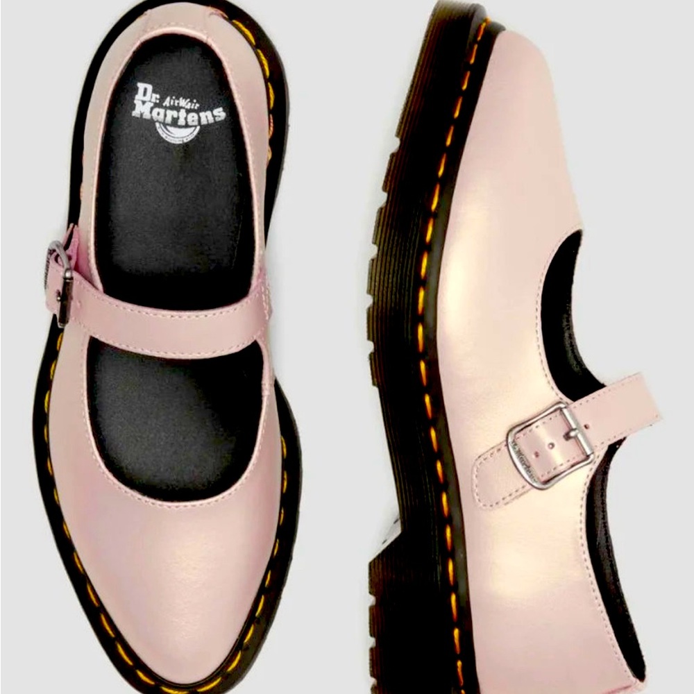 Dr. Martens Women's Elphie Mary Jane in Iridescent Pastel Pink
